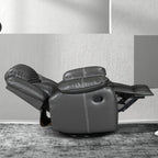 Fauteuil inclinable massant et chauffant en cuir, assise large et durable