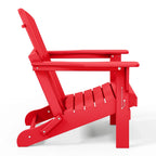 Chaise Adirondack pliante d'extérieur tout temps Polytrends Laguna résistante à la décoloration pour patio