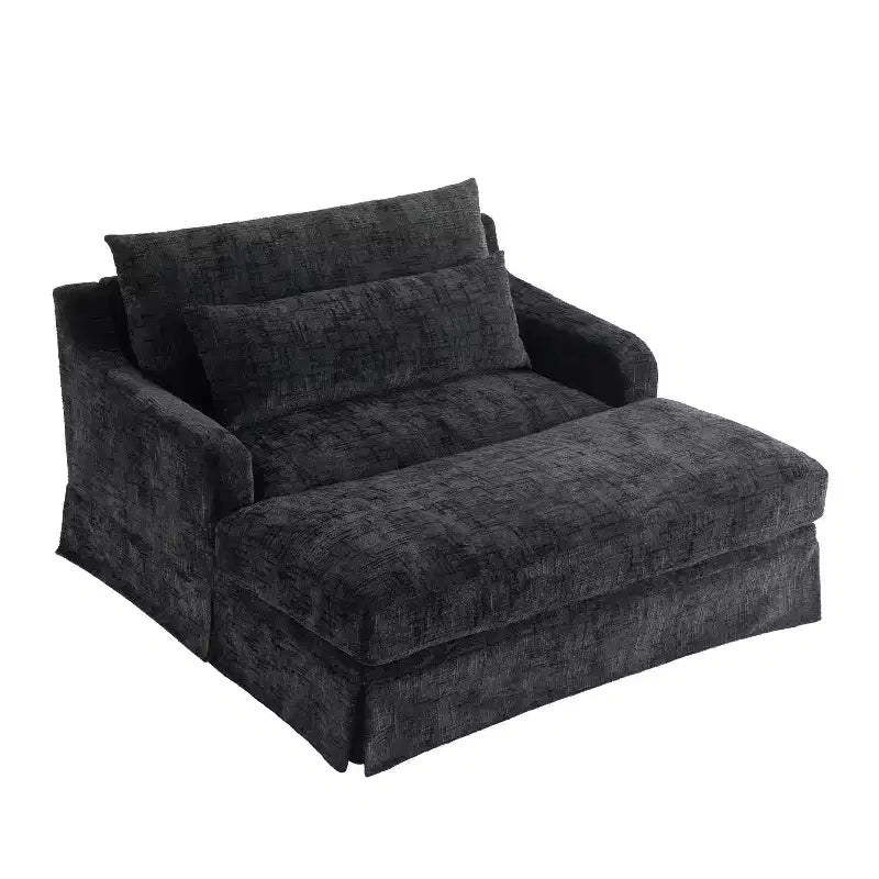 Fauteuil convertible très profond en chenille Polibi