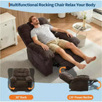 Fauteuil inclinable manuel, fauteuil inclinable ergonomique en tissu respirant avec poches latérales, canapé individuel, adapté au salon et à la chambre à coucher