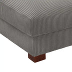 Pouffe d'appoint oversize en velours côtelé moderne