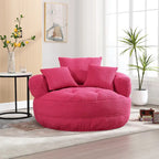 Fauteuil paresseux rond – Blanc/Bleu/Gris/Jaune/Orange/Rouge rosé/Bleu marine/Vert, Siège simple et double