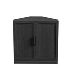 Meuble d'angle Dovelina avec étagères réglables, buffet, meuble à vin, meuble de cuisine et de salle à manger avec portes en bois - 31H x 31L, 36H x 31L