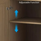 Armoire de rangement décorative de 62 pouces de hauteur en osier noir avec grain de bois et 12 étagères