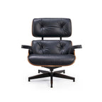 Fauteuil inclinable en cuir de style Mid-Century Modern