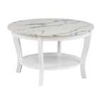 Table basse ronde avec étagère American Heritage de Convenience Concepts