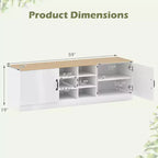 Banc à chaussures 2 portes avec étagères réglables et espace de rangement caché Naturel + Blanc/Blanc