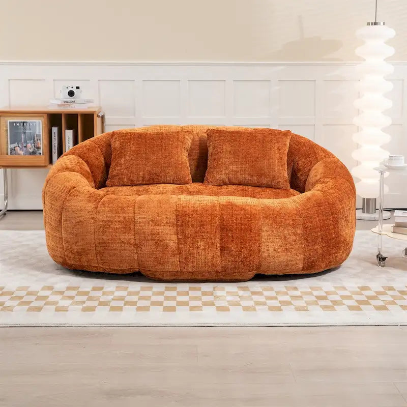 Fauteuil poire paresseux en chenille