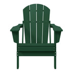 Chaise Adirondack pliante d'extérieur tout temps Polytrends Laguna résistante à la décoloration pour patio