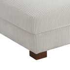 Pouffe d'appoint oversize en velours côtelé moderne