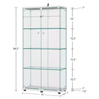 Vitrine en verre 64,5 X 32 avec serrure