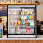 Réfrigérateur de vitrine commerciale 6,9 pi³, vitrine réfrigérée de comptoir avec éclairage LED pour boulangerie, café, 110V/190W