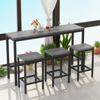 Ensemble table de bar et 3 tabourets