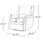 Fauteuil inclinable électrique Eduardo en cuir véritable avec port USB (ensemble de 2)