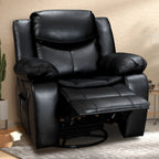 Fauteuil inclinable massant et chauffant en cuir, assise large et durable