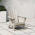 Chaise Adirondack pliante d'extérieur tout temps Polytrends Laguna résistante à la décoloration pour patio