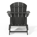 Chaise Adirondack pliante d'extérieur tout temps Polytrends Laguna résistante à la décoloration pour patio