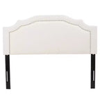Tête de lit contemporaine biseautée en tissu rembourré pour lit double/grand lit