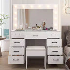 Ensemble de coiffeuse blanche