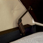 Banc de rangement pour chambre, bout de lit, accoudoirs roulés, canapé ottoman en velours, long banc