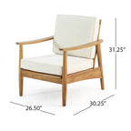 Ensemble de conversation d'extérieur 4 places en bois d'acacia Willowbrook par Christopher Knight Home