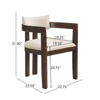 Chaise de salle à manger moderne sophistiquée Conrad avec accoudoirs par Christopher Knight Home
