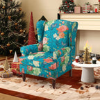 Fauteuil d'appoint moderne Erommy, fauteuil à dossier haut, canapé simple en tissu rembourré avec boutons et pieds en bois pour salon