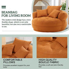 Fauteuil paresseux rond – Blanc/Bleu/Gris/Jaune/Orange/Rouge rosé/Bleu marine/Vert, Siège simple et double