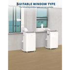 Climatiseur portable 15 000 BTU, unité de climatisation portable 3-en-1 avec déshumidificateur et ventilateur, mode veille, télécommande et panneau LED, rafraîchit 850 pieds carrés, silencieux
