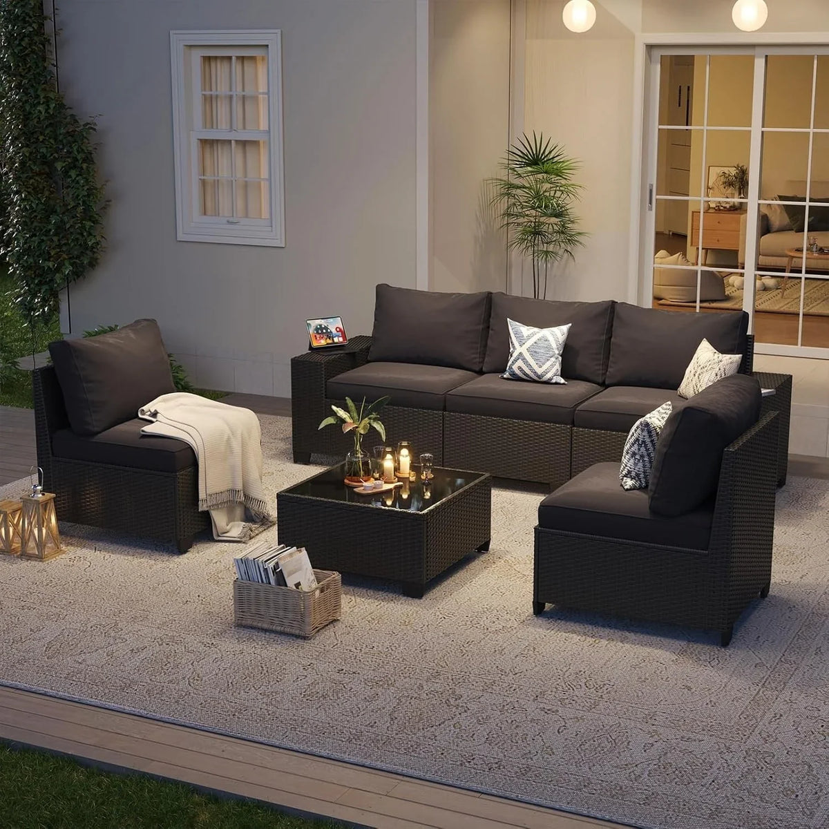 Salons de jardin avec coussins de 10 cm d'épaisseur