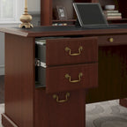 Bureau de direction Bush Furniture Saratoga avec tiroirs et rangements