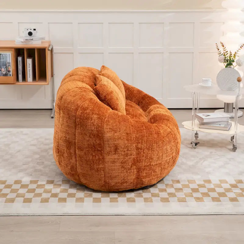 GDFStudio - Canapé paresseux 2 places en chenille Laurel avec mousse haute densité et confort surdimensionné
