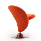 Fauteuil pivotant en mélange de laine et chrome Curl de Manhattan Comfort (lot de 2)