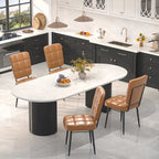 Lot de 2/4/6/8 chaises de salle à manger modernes, chaises de cuisine rembourrées avec coussin épais pour salle à manger