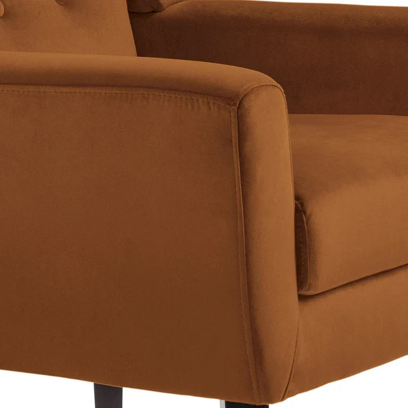 Lot de 2 fauteuils de salon en velours avec accoudoirs