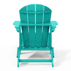 Chaise Adirondack pliante d'extérieur tout temps Polytrends Laguna résistante à la décoloration pour patio