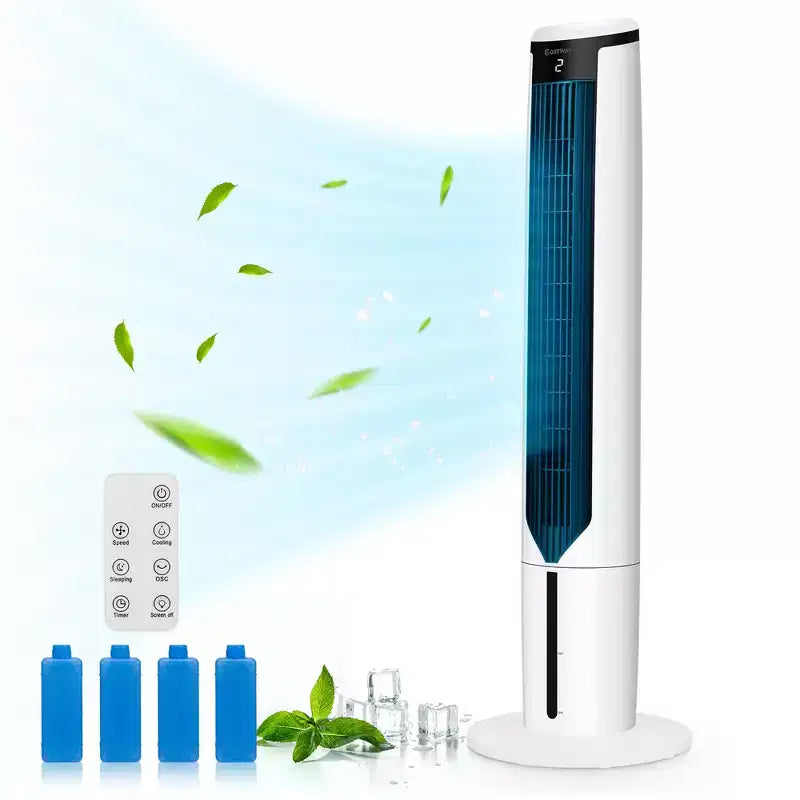 Refroidisseur d'air par évaporation 3-en-1 Costway 41'' Ventilateur tour portable Humidificateur