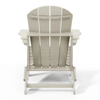 Chaise Adirondack pliante d'extérieur tout temps Polytrends Laguna résistante à la décoloration pour patio