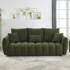 GDFStudio Alanna Canapé 3 places moderne en tissu peluche 79,5 po avec oreillers