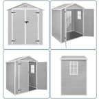 Abri de jardin en résine toutes saisons avec plancher, 1,8 m x 1,2 m/1,8 m x 2,4 m/2,4 m x 1,8 m/2,4 m x 3 m, Spire Tool Shed