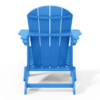 Chaise Adirondack pliante d'extérieur tout temps Polytrends Laguna résistante à la décoloration pour patio