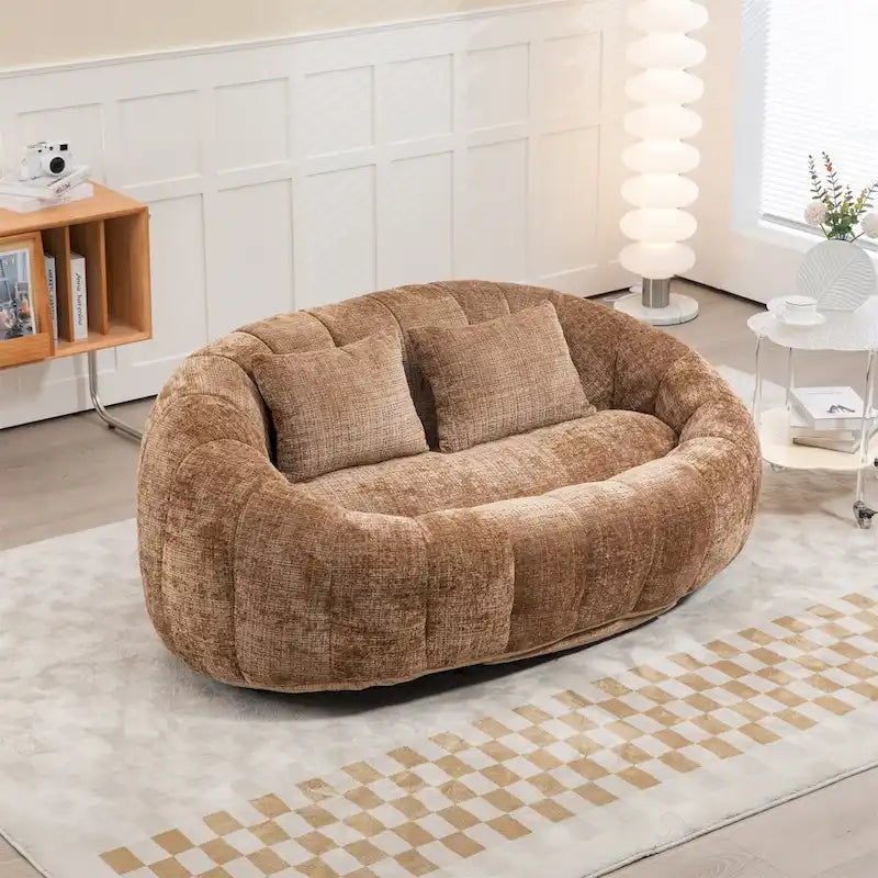 Fauteuil poire paresseux en chenille