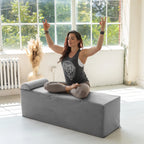 Avana Kami Chaise convertible / Yoga & Massage - Pouf 2 en 1 avec chaise longue de yoga escamotable, Microvelours - N/A