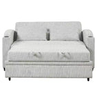 61.6 Canapé-lit convertible moderne en chenille avec ports USB, porte-gobelets et dossier réglable pour salon, appartement