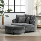 Fauteuil Moderne Rond Avec 5 Coussins Et Pouf Optionnel