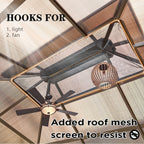 Tonnelle EROMMY à toit rigide, pergola extérieure avec double toit, moustiquaire et rideaux, auvent robuste pour patio, jardin, fête au bord de la piscine