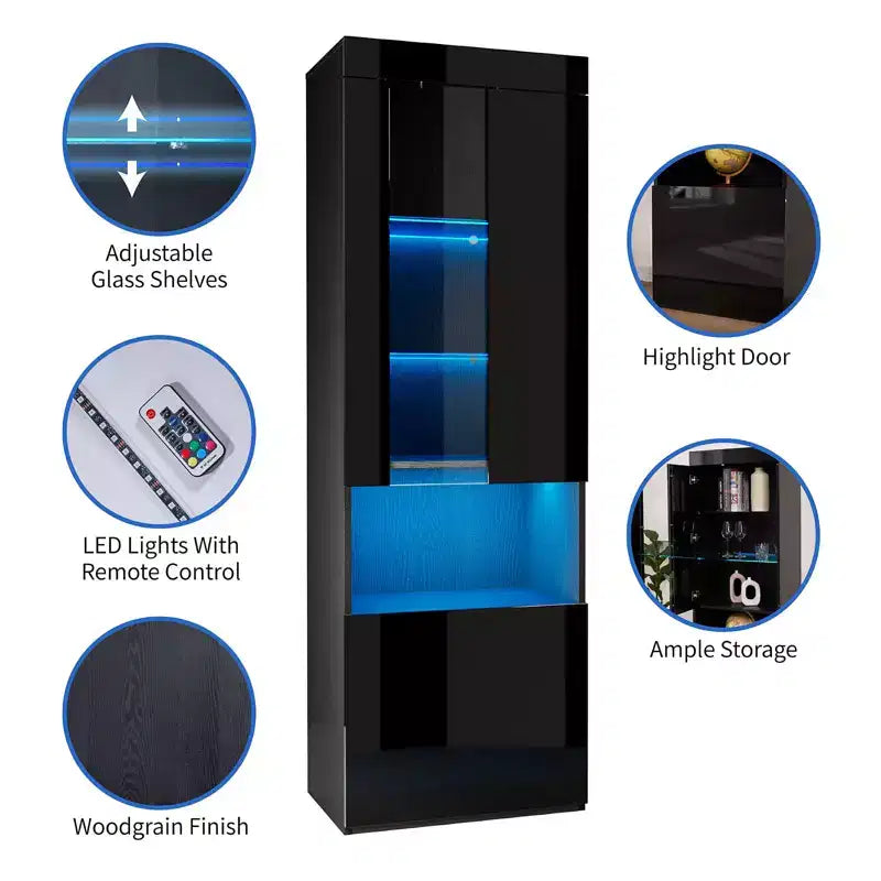 Meuble TV moderne laqué avec cheminée électrique intégrée AMERLIFE