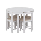 Ensemble de salle à manger rond compact 5 pièces Harrisburg Tobey