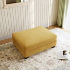 Pouffe d'appoint oversize en velours côtelé moderne
