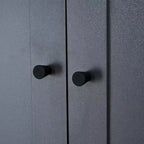 Garde-manger de cuisine autoportant 77H, armoire de rangement de style ferme avec étagères réglables, étagères de porte, tiroirs et casiers à vin - ModernLuxe